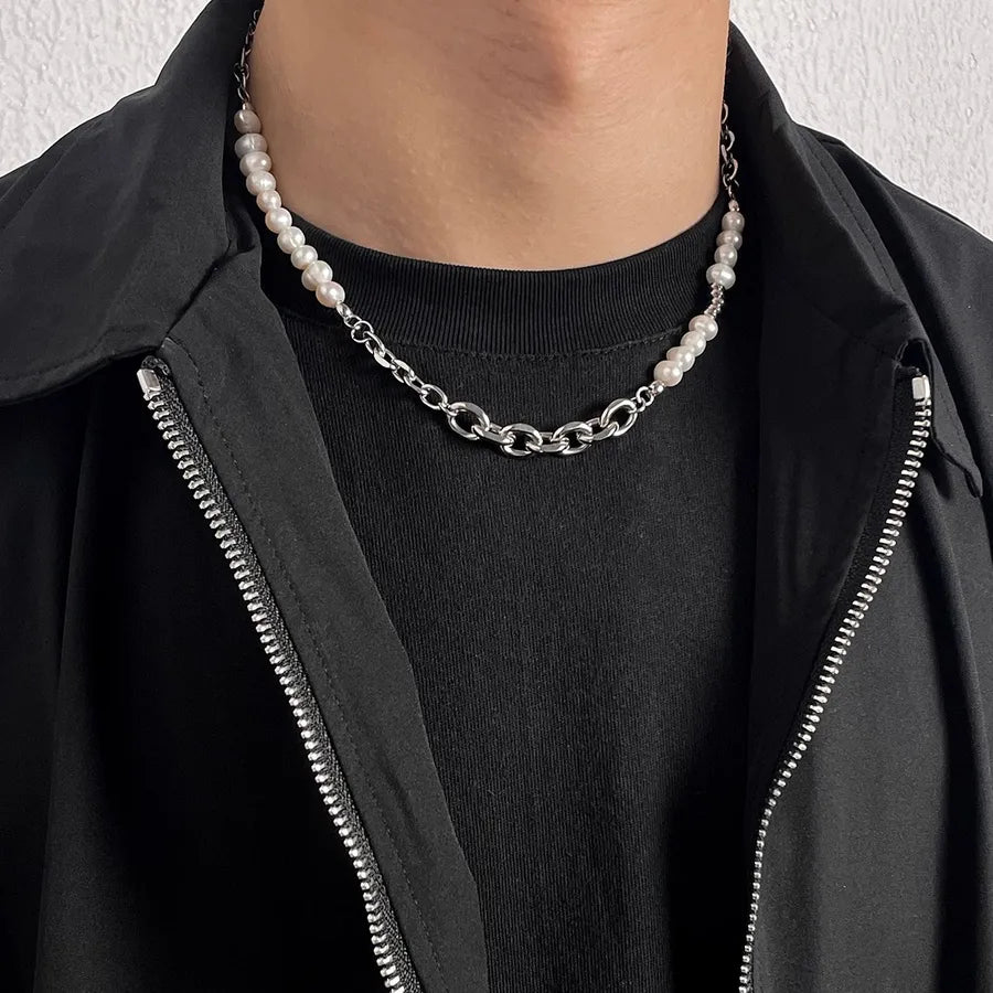 Elevate Your Style with the Titanium Steel Pearl Necklace