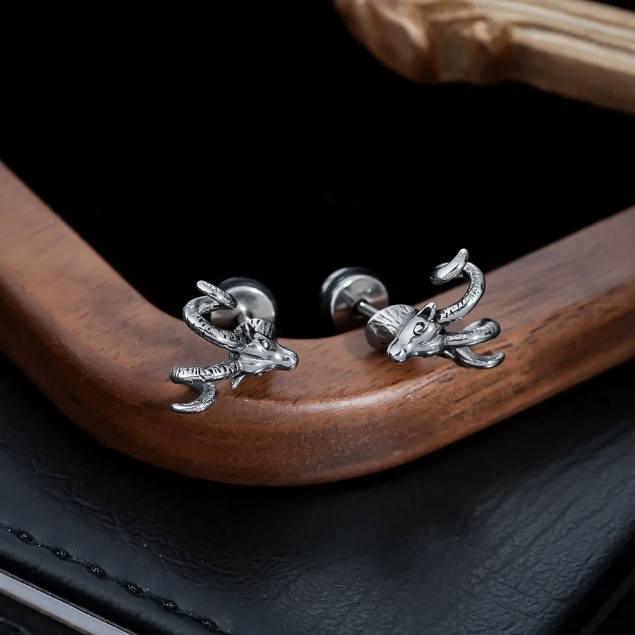Elevate Your Style with Our Stainless Steel Deer Head Cartilage Piercing Studs