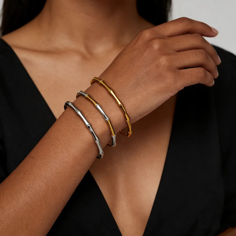 Elevate Your Style with Our Round Electroplated Bangle for Adults