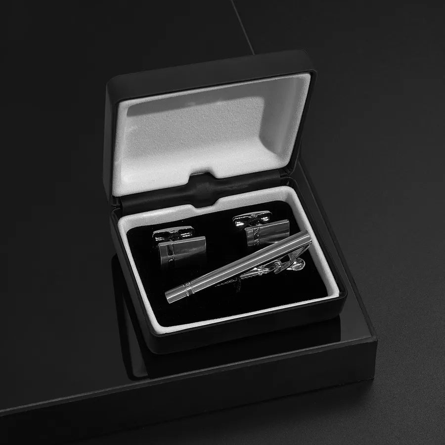 Elevate Your Style with the Daili Men's Business Tie Clip & Cufflink Set