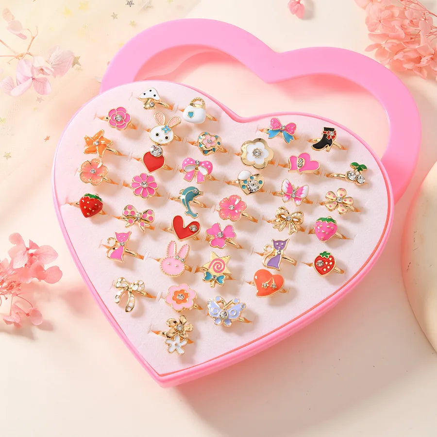 Discover the Elegance of Children's Zinc Alloy 3D Drip Oil Rings