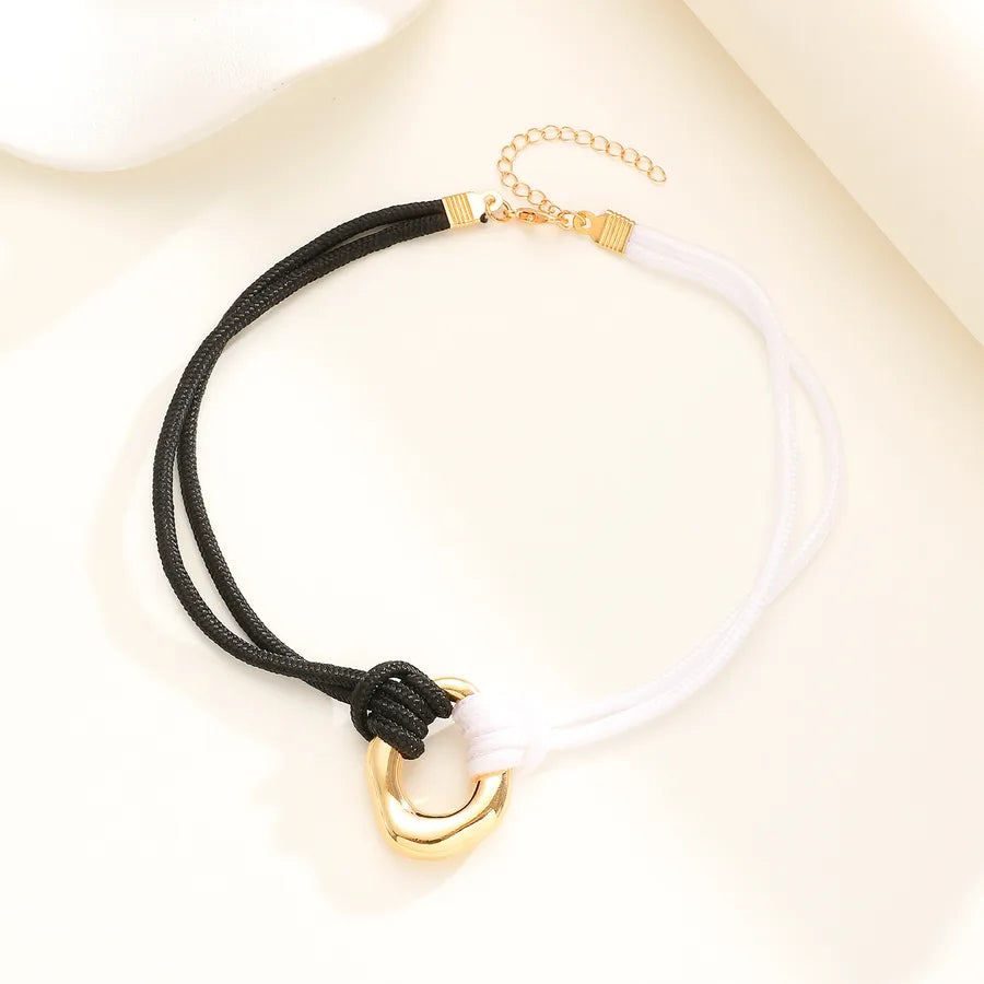 Elevate Your Style with the Vintage Color Block Polyester Cotton Necklace