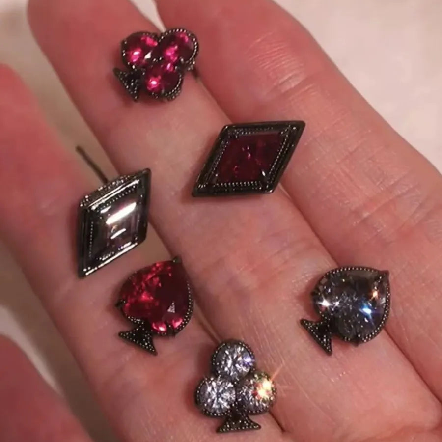 Elevate Your Style with the 6-Piece Black Diamond Mini Stud Earrings
