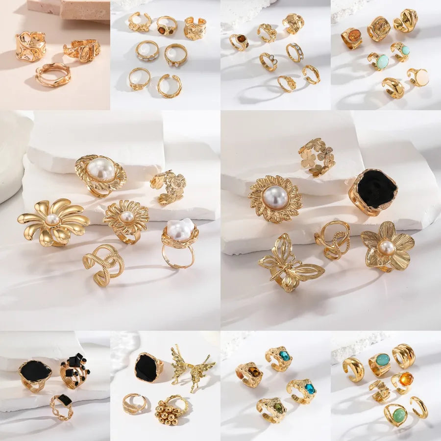 Discover the Elegance of the New Geometric Personality Seven Piece Set Rings