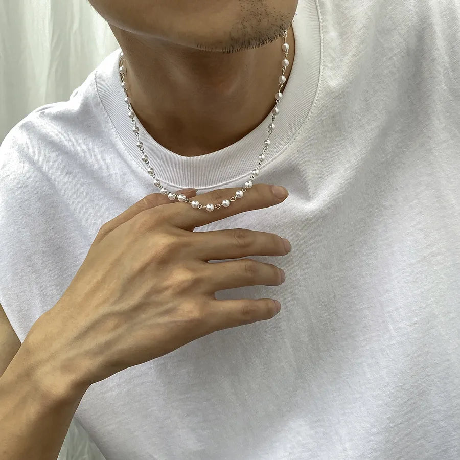 Elevate Your Style with the Trendy Pearl Necklace for Men