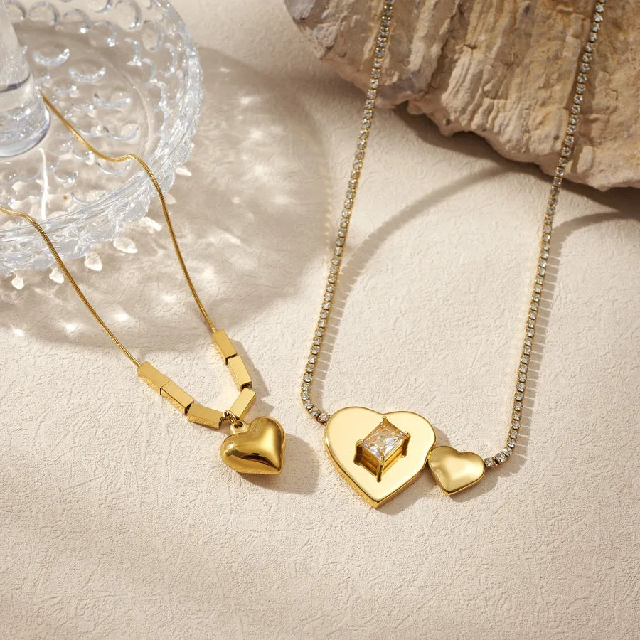 Discover Elegance with the Heart Shape Electroplated Necklace