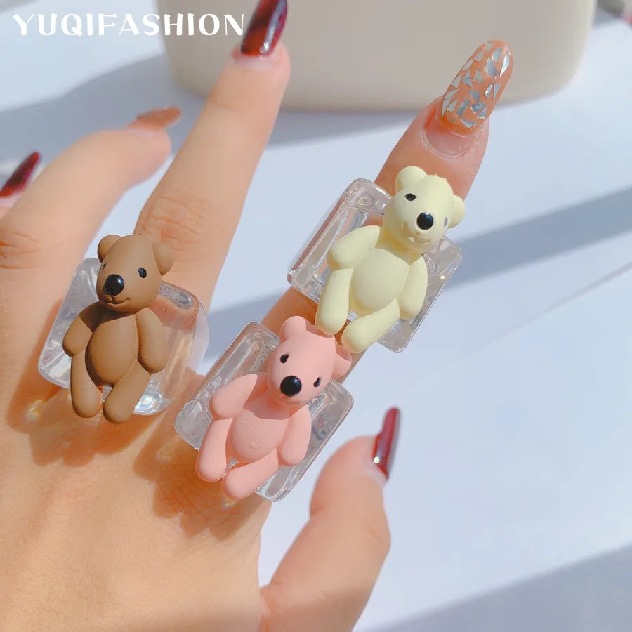 Discover the Fashionable Autumn Winter Bear Ring for Girls