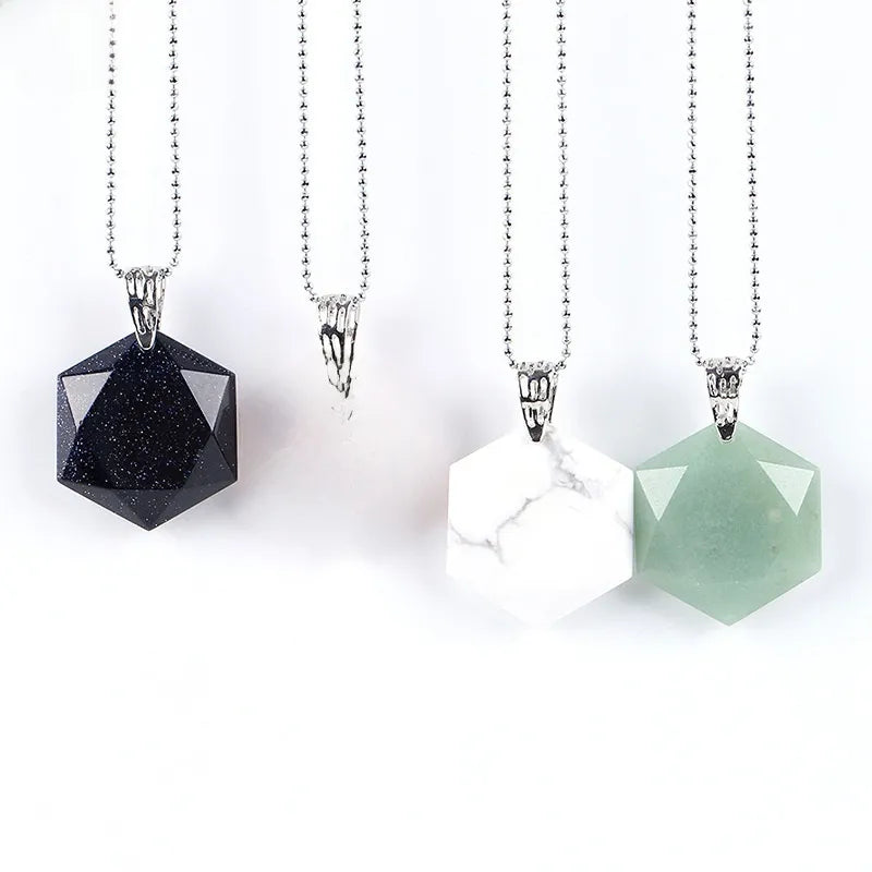 The Elegance of the Natural Semi-Precious Crystal Star of David Pendant Necklace