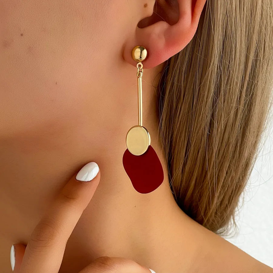 Elevate Your Style with Long Geometric Metal Hoop Earrings