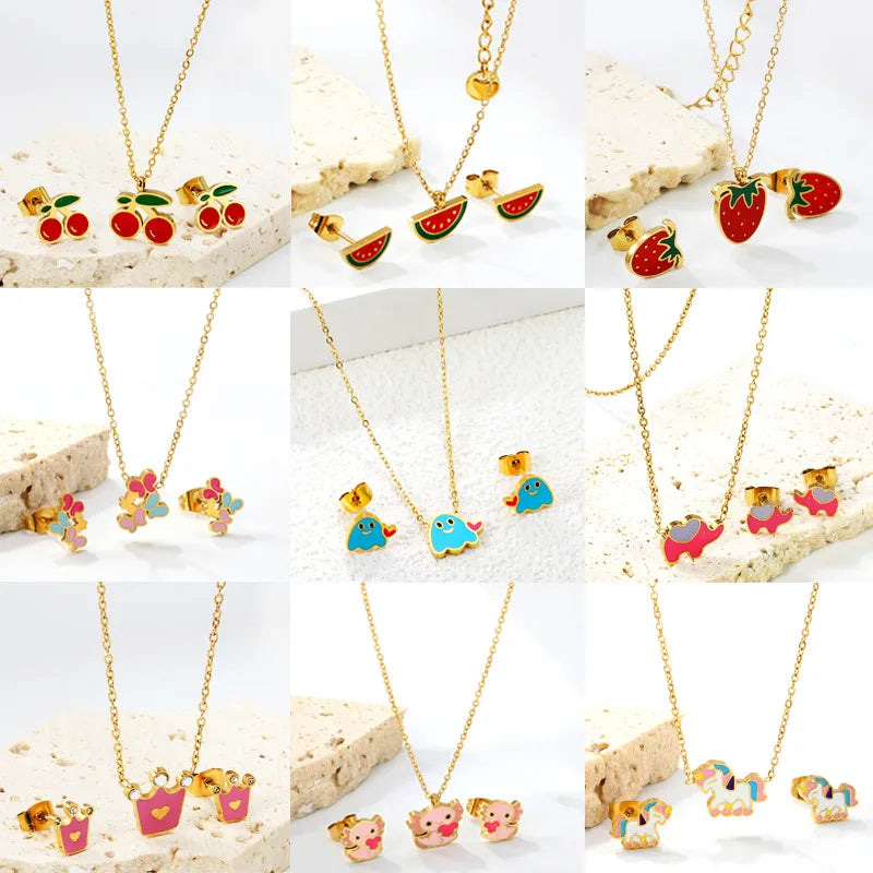 Elevate Your Style with the Fashionable Sweet Cute Fruit Series Jewelry Set