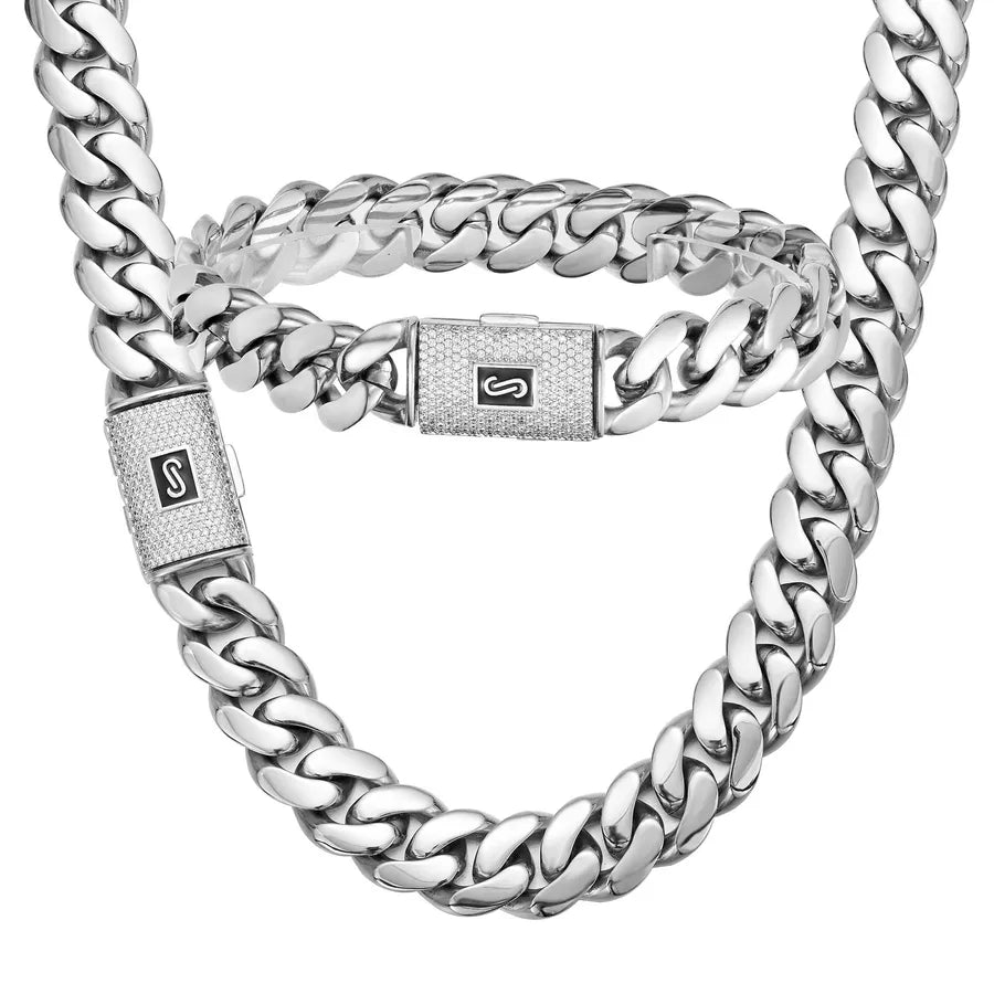 Elevate Your Style with the Men's Stainless Steel Thin Cuban Chain Necklace