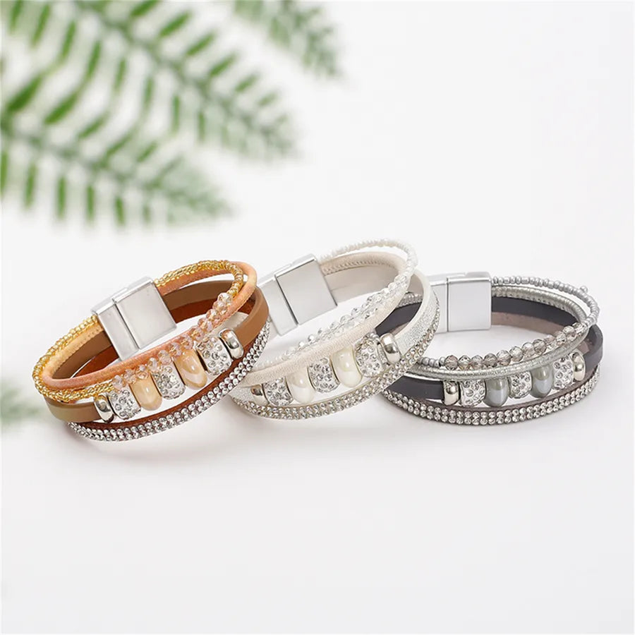Discover the Elegance of the Bohemian Multi-Layer Leather Bracelet