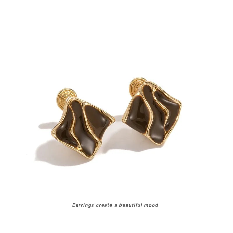 Elevate Your Style with Red Geometric Rhombus Earrings