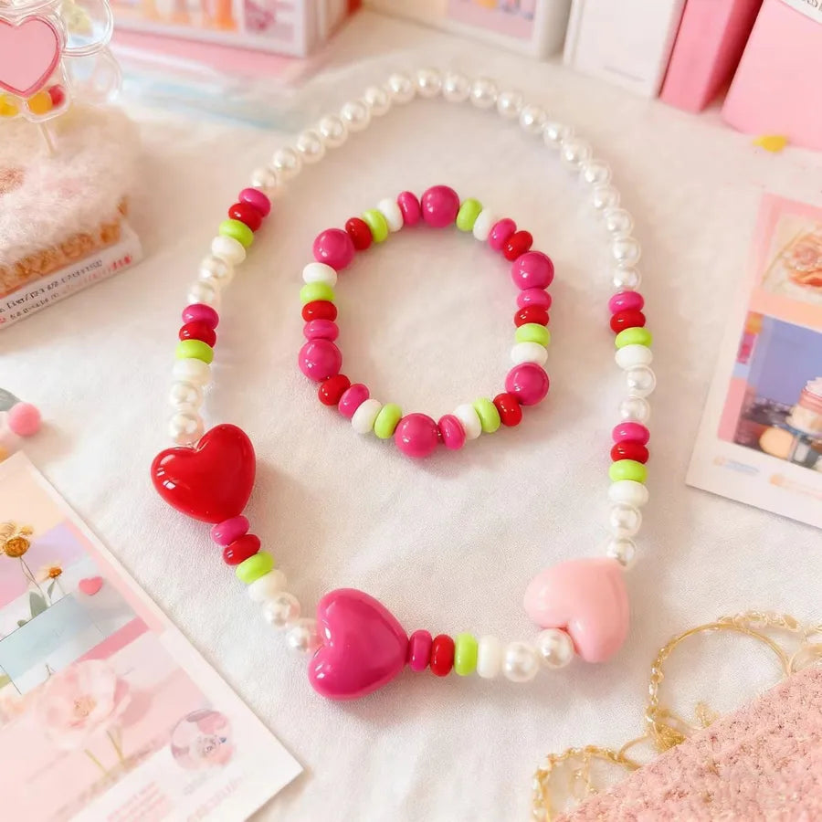 Discover the Sweetheart Macaron Color Children's Jewelry Set
