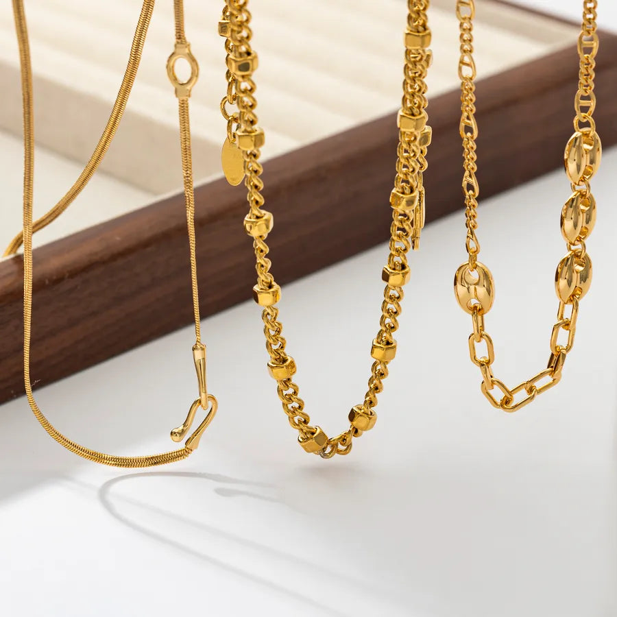Elevate Your Style with the Elegant 18K Gold Plated Brass Necklace for Women