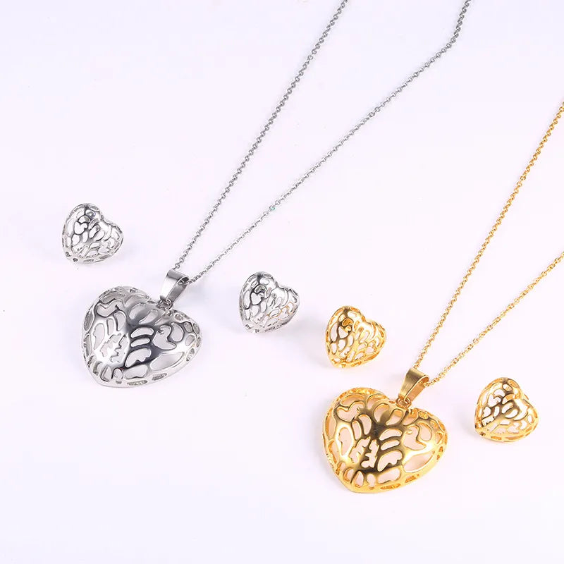 Elevate Your Style with Elegant Heart Shape Titanium Steel Jewelry