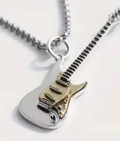 Elevate Your Style with the Punk Guitar Necklace for Men