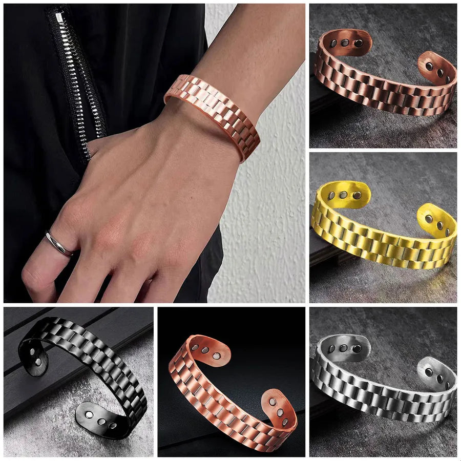 Elevate Your Style with the Adjustable Magnetic Bracelet for Men