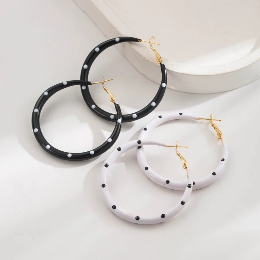 Elevate Your Style with Polka Dot Oil Drop Earrings