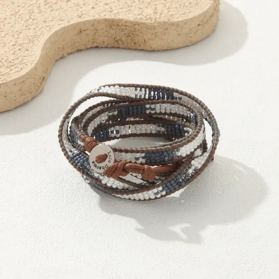 Elevate Your Style with the Tide Striped Multi-layer Wrapped Handmade Bracelet