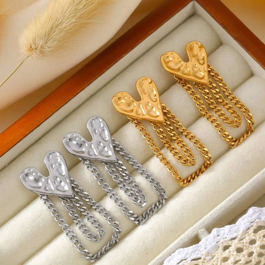 Elevate Your Style with Elegant Heart Shape Drop Earrings