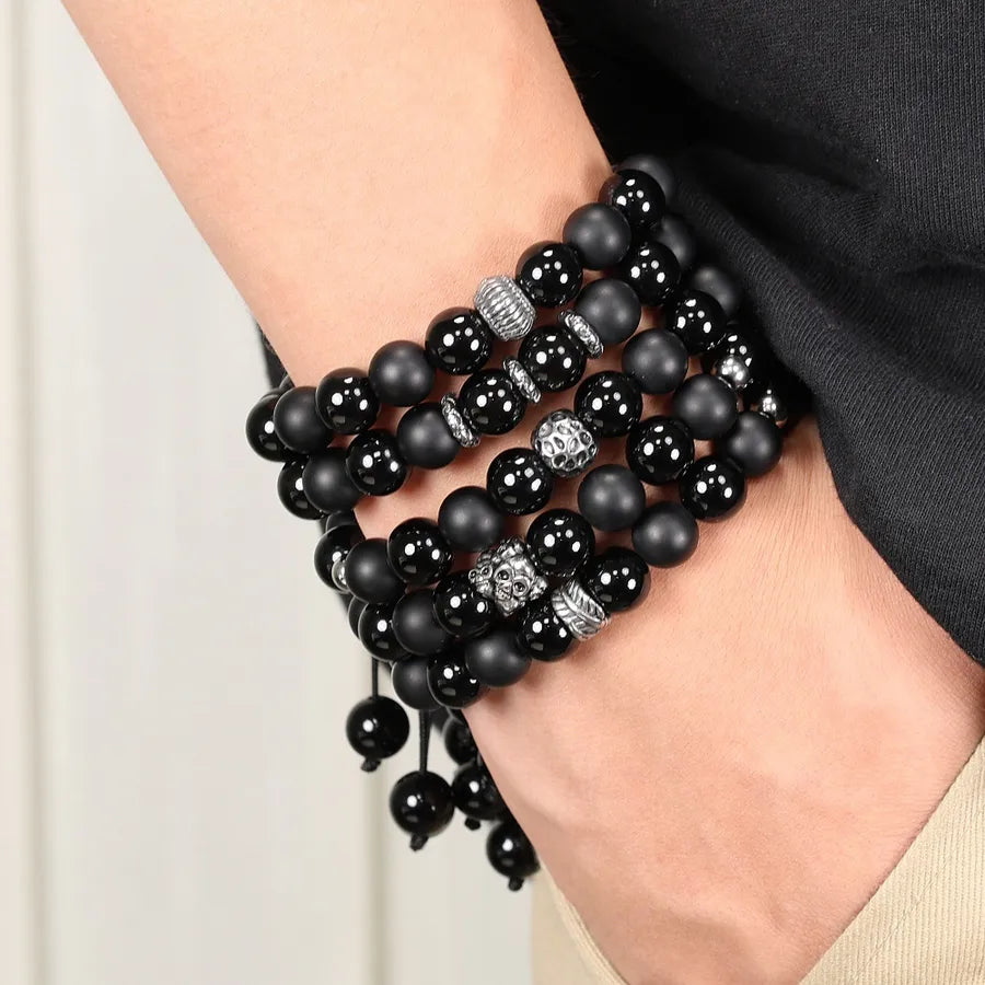 Elevate Your Style with the Men's Black Obsidian Bracelet