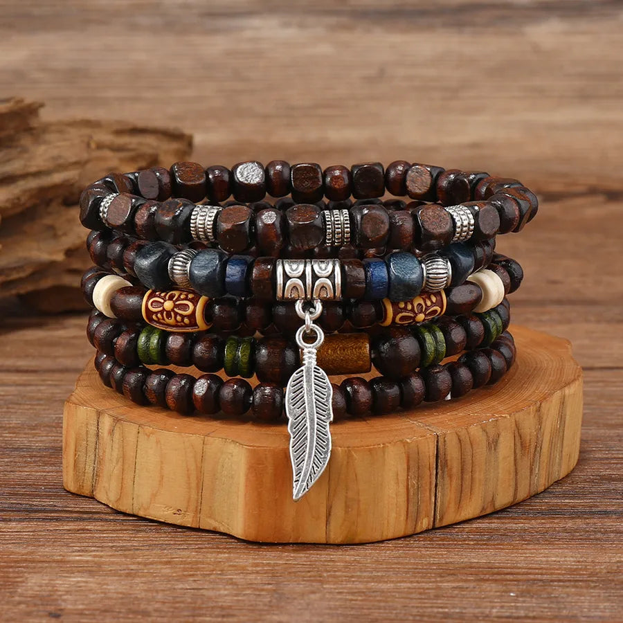 Elevate Your Style with the Multi-Layer Men's Bracelet Set