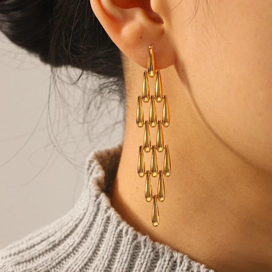 Elevate Your Style with Handmade Water Droplets Stud Earrings