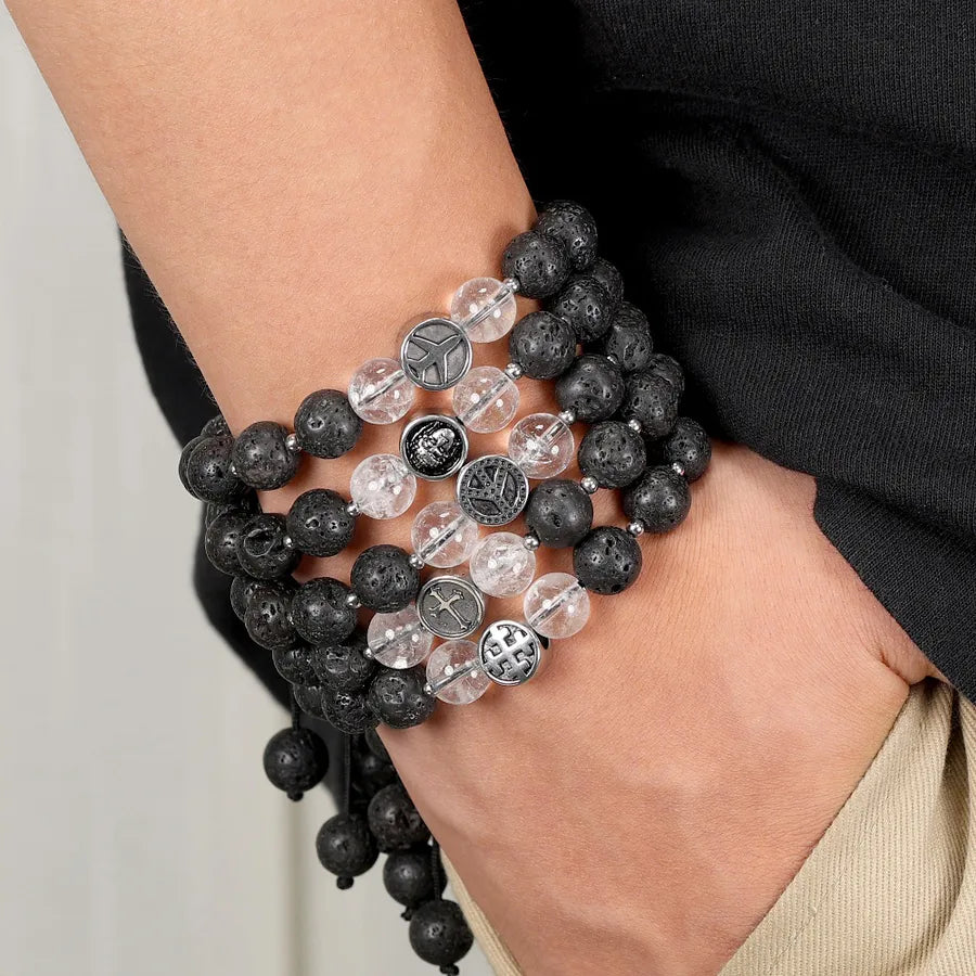Discover the Energy-Infused Volcanic Rock Bracelet for Men
