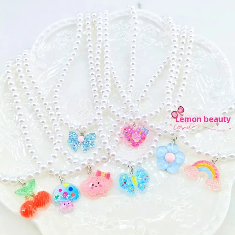 Enchanting Adorable Pearl Children's Necklace Set: A Jewel for Every Little Princess