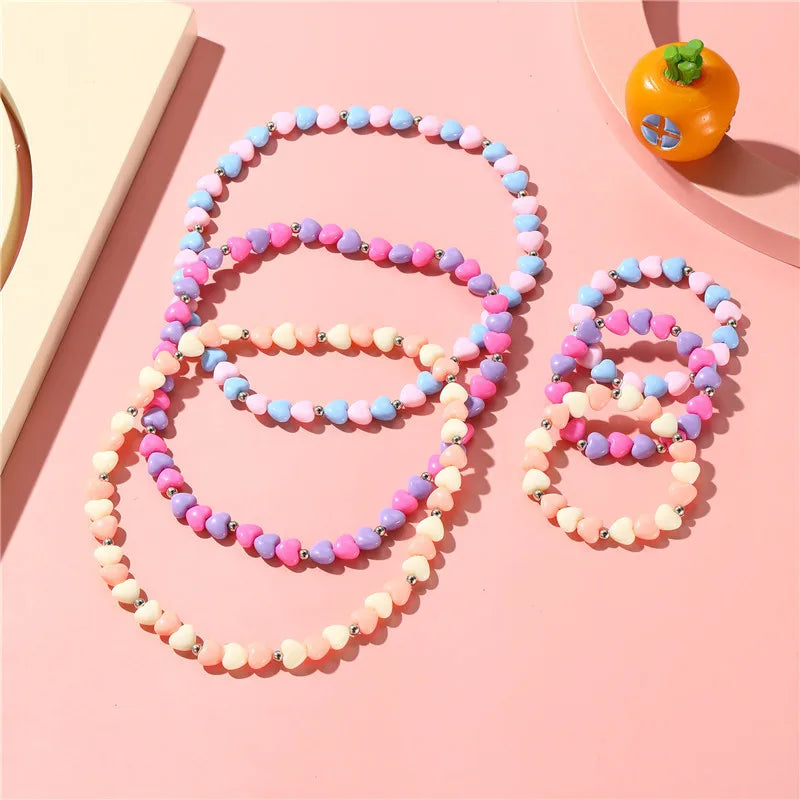 Discover the Joy of Our Children's Colorful Beaded Necklace & Bracelet Set