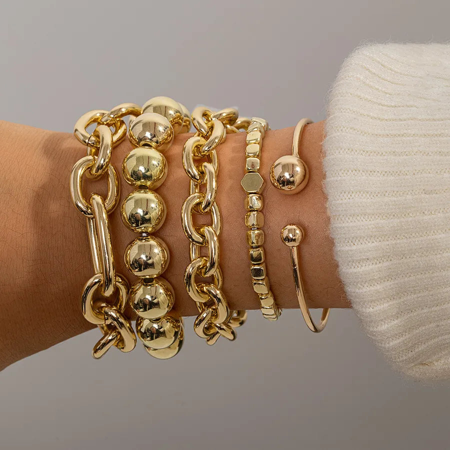 Elevate Your Style with the Exaggerated Style Round Ball Bracelet