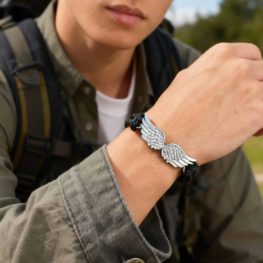 Discover the Elegance of Men's Alloy Wing Accessories Bracelet