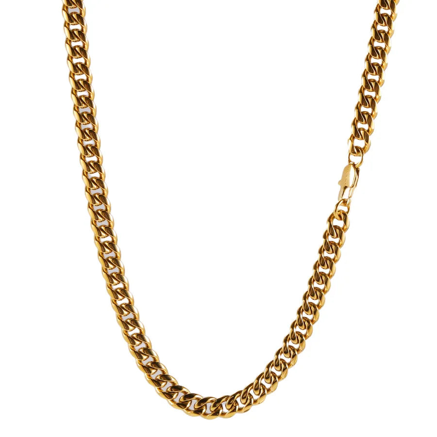 Discover the Elegance of the Miami Cuban Chain Titanium Steel Necklace