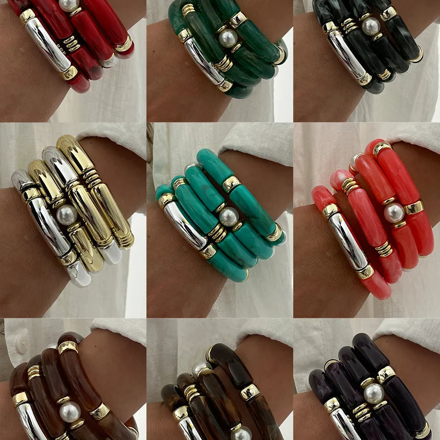 Discover the Elegance of the Vintage Acrylic Bent Tube Bracelet