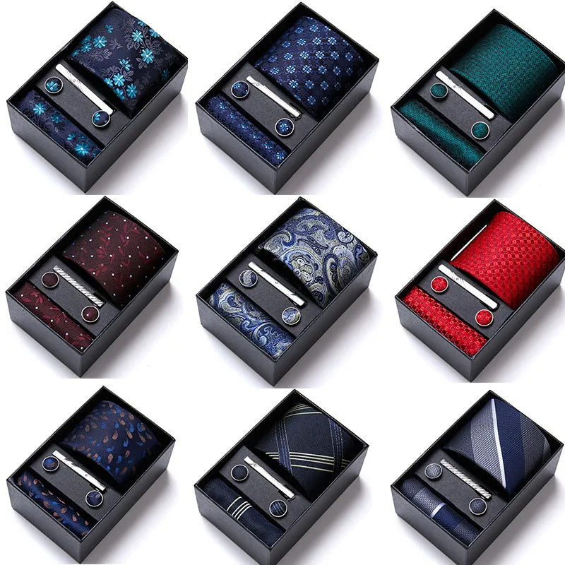 Elevate Your Style with the Casual Lattice Water Droplets Polyester Yarn Men's Tie