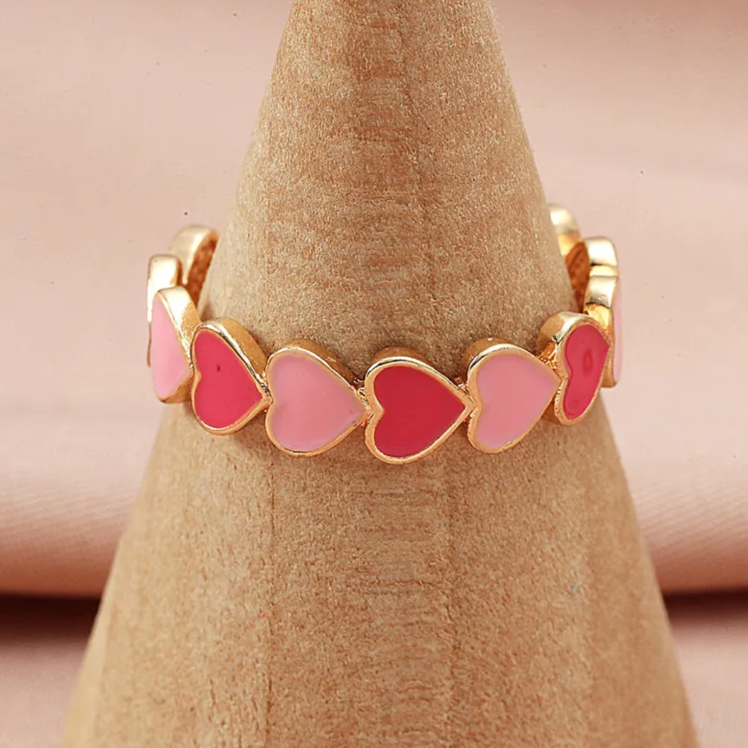 flavouredlove Commute Heart Shape Copper Plating Open Ring - FLA1103