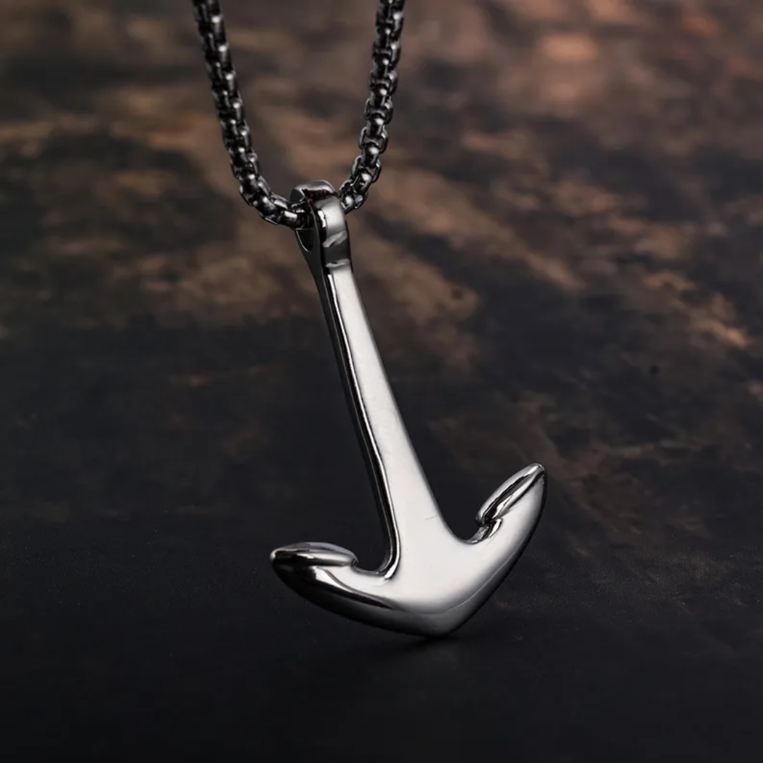 flavouredlove Customized / Personalized  Simple Fashion Boat Anchor Style Glossy Stainless Steel Pendant Chain - FLA1045
