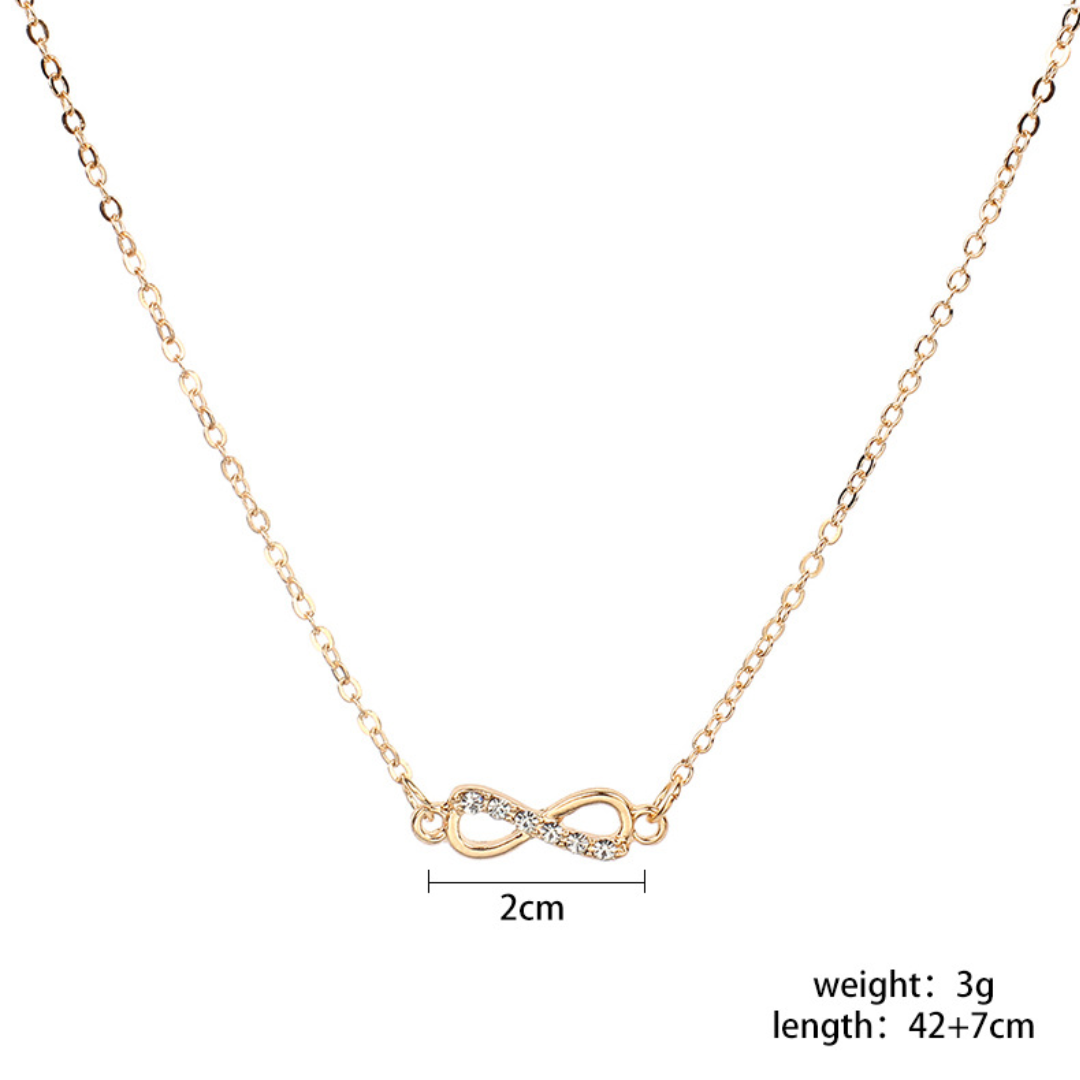 flavouredlove gold plated Infinity Love Crystal Pendant Necklace | Fancy & Stylish Adjustable Women's Jewelry | Anniversary, Engagement, Birthday & Everyday Wear Gift - FLA1058