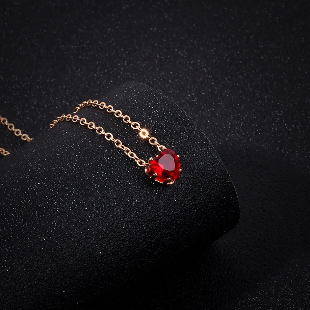 flavouredlove Simple Style Lock Alloy Cable Chain heart Pendant Necklace - FLA1057