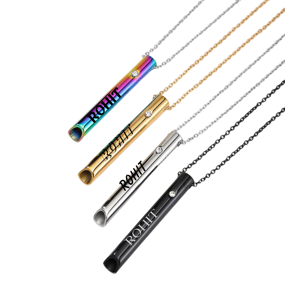 flavouredlove Customized / Personalized Samma-sati Adjustable Pendant Whistle Necklace - Multi Color - FLA1032