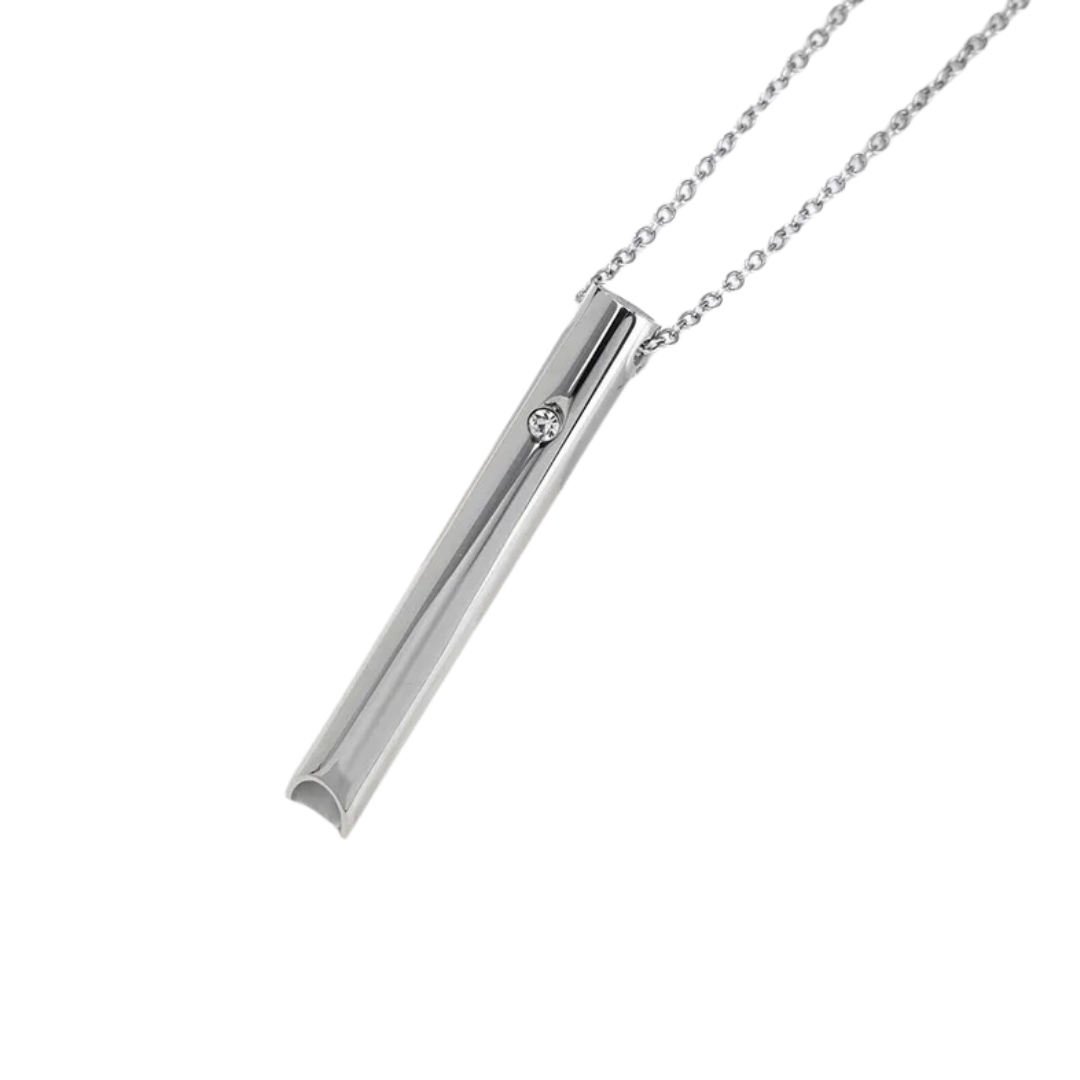 flavouredlove Customized / Personalized Samma-sati Adjustable Pendant Whistle Necklace - Silver - FLA1031