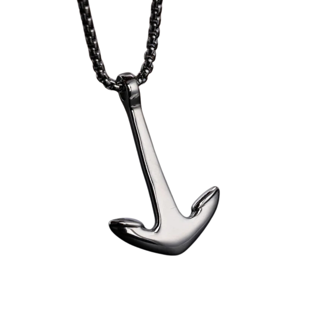 flavouredlove Customized / Personalized  Simple Fashion Boat Anchor Style Glossy Stainless Steel Pendant Chain - FLA1045