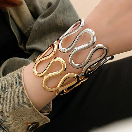 Elegant Exaggerated Geometric Alloy Bangles Wholesale