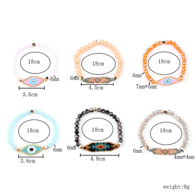 fashion devil's eye beaded crystal bracelets 1 piece