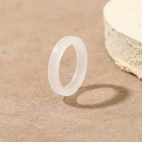 Handmade Multicolor Round Resin Ring For Valentine's Day, Unisex, 1 Piece