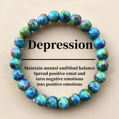 Round Natural Stone Couple Bracelets Featuring Beading Craft with Twisted Rope Chain Material