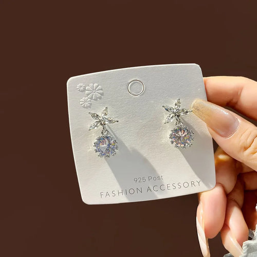 1 pair fashion bear heart shape alloy plating artificial pearls rhinestones women's earrings