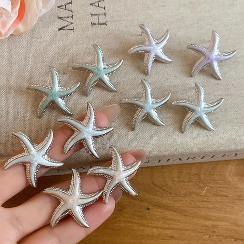 Electroplated Star Stud Earrings in Golden Plated Metal with 0.03µm Coating Thickness