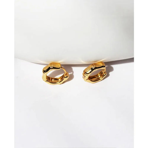 1 Pair Casual Classic Style Geometric Brass 24K Gold Plated Earrings